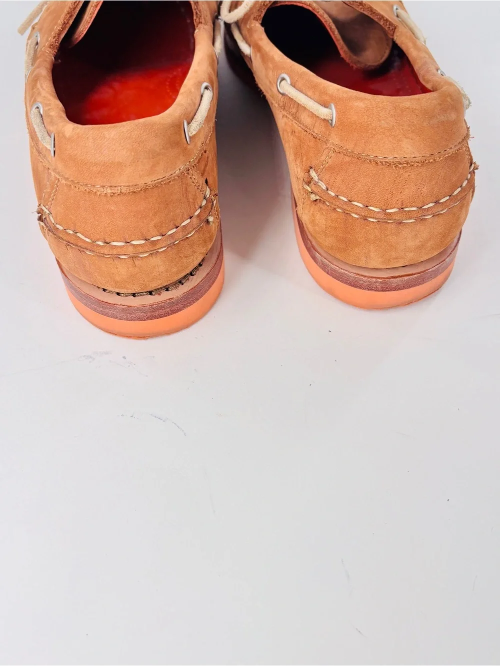 Allen Edmonds South Shore Tan Boat Shoes 10.5D
